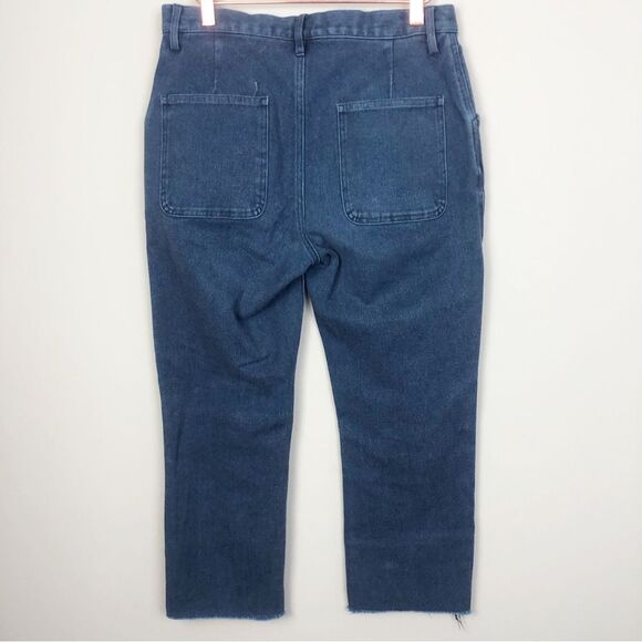 TAYLOR STITCH | Button Fly Cropped Jeans Seam Detail Women’s Size 30 (10) - Picture 8 of 9